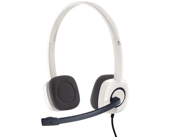 Logitech H150 Stereo Kablolu Beyaz Kulak Üstü Kulaklık (981-000350) - 3.5mm Jack, Gürültü Engelleyici Mikrofon