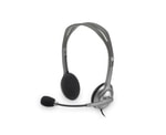 Logitech H110 Gri Kablolu Stereo Kulaklık (981-000271) - Akustik, 58 dB, Gürültü Önleyici Mikrofonlu, 180cm AUX Kablo