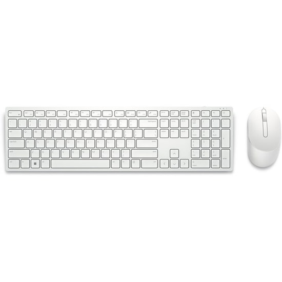 Dell Pro KM5221W Beyaz Kablosuz Klavye Mouse Set (580-AKHG) - Türkçe Q Düzen, Ergonomik Tasarım, 10m Menzil