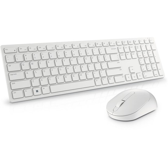 Dell Pro KM5221W Beyaz Kablosuz Klavye Mouse Set (580-AKHG) - Türkçe Q Düzen, Ergonomik Tasarım, 10m Menzil