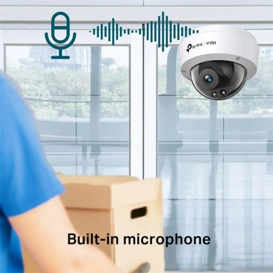 TP-Link VIGI C240 4MM Lens 4MP Dome Kamera - 30 Metre, 7/24 Full Color, İnsan/Araç Algılama, Dahili Mikrofon