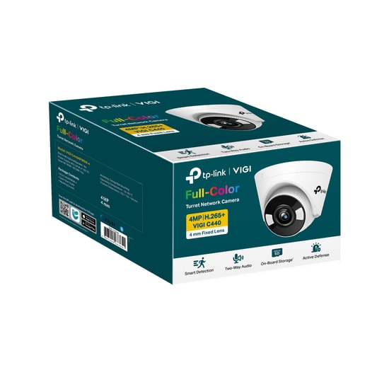 TP-Link VIGI C440-4MM 4MP Dome Kamera - 2K 4MP, Full Color, Gece Görüşü, POE, Mikrofon, İki Yönlü Konuşma