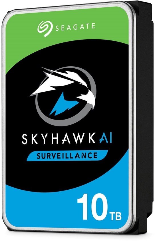 Seagate Skyhawk AI 10TB SATA3 HDD (ST10000VE001) - 3.5", 7200RPM, 234MBs Okuma Hızı, 256MB Cache, 7/24 Güvenlik Diski