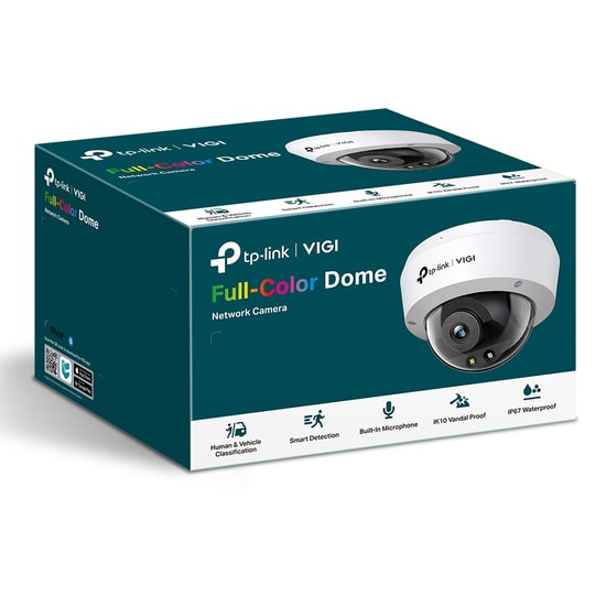 TP-Link VIGI C230 4MM Lens 3MP Dome Kamera: 30 Metre IR, Full Color, İnsan/Araç Algılama, Dahili Mikrofon, IP67, IK10