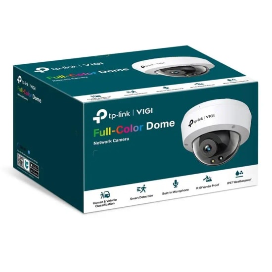 TP-Link VIGI C230 4MM Lens 3MP Dome Kamera: 30 Metre IR, Full Color, İnsan/Araç Algılama, Dahili Mikrofon, IP67, IK10