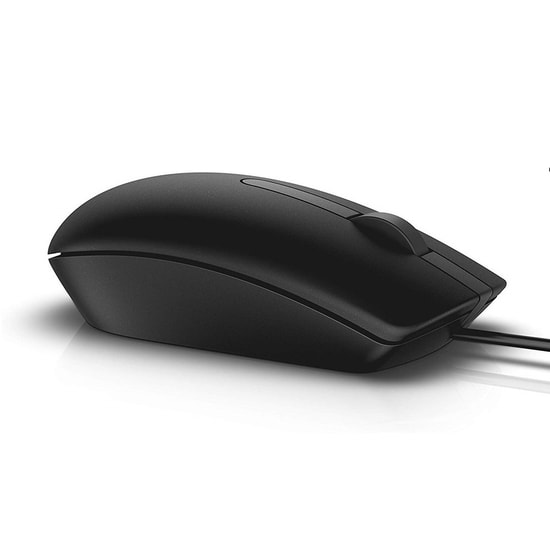 Dell MS116 Siyah USB Optik Mouse (570-AAIS) - 1000 DPI Hassasiyet, Kablolu Bağlantı, Ergonomik Tasarım