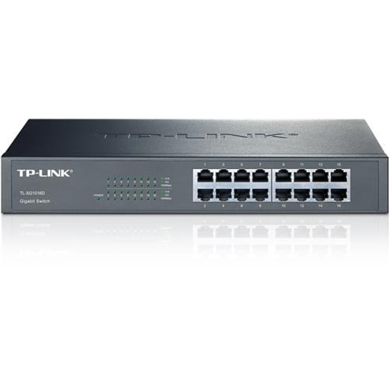 TP-Link TL-SG1016D 16 Port Gigabit Switch - Masaüstü/Rackmount, Metal Kasa, QoS Desteği, Tak ve Çalıştır Ağ Anahtarı