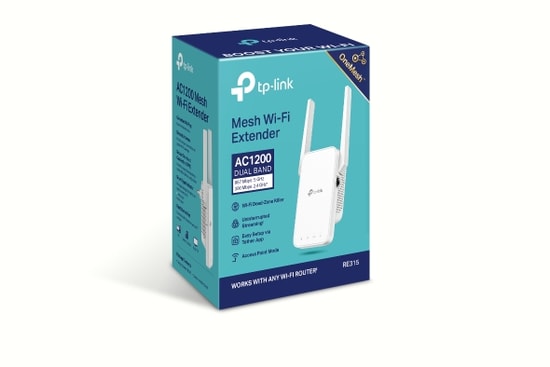 Tp-Link RE315 AC1200 Menzil Genişletici - 1200Mbps, Çift Bant, 2 Anten, Gigabit Ethernet Port, OneMesh Desteği, AP Modu