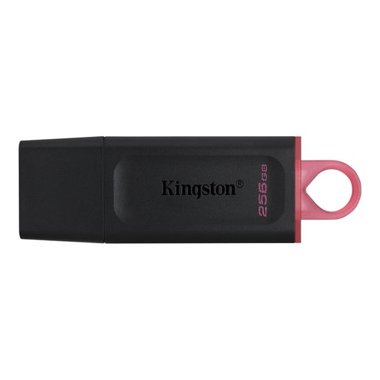 Kingston DataTraveler Exodia 256GB USB 3.2 Gen 1 Flash Bellek Siyah Kırmızı (DTX/256GB) - USB Type-A, Kapaklı Tasarım