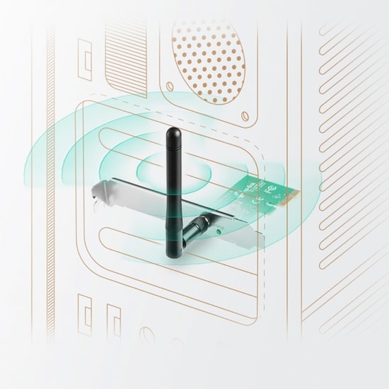 TP-LINK TL-WN781ND 150Mbps PCI Express WiFi Ağ Adaptörü - 1x Değiştirilebilir Anten, Hızlı Kurulum, WPA2 Güvenlik