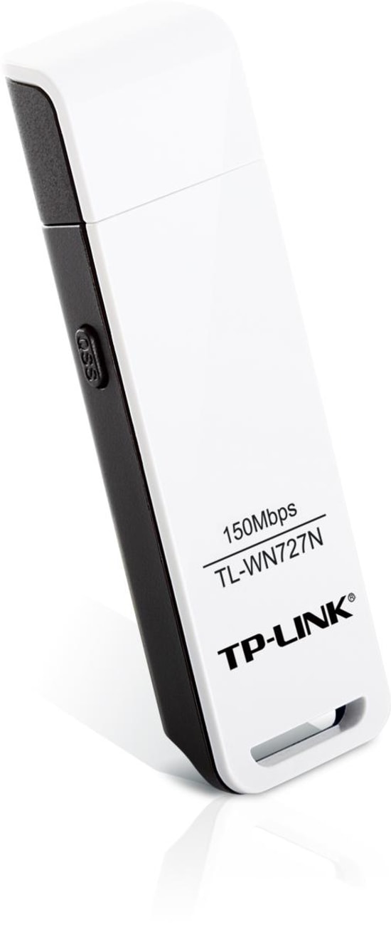 TP-LINK TL-WN727N 150Mbps USB WiFi Ağ Adaptörü - WiFi 4, USB 2.0 Type A, 2.4GHz Dahili Anten, WPS, WPA