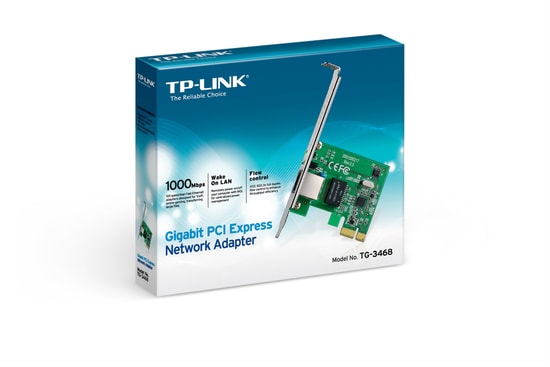 TP-Link TG-3468 Gigabit Kablolu Ethernet Ağ Adaptörü - 1000Mbps Ethernet, 32-bit PCIe, Wake-on-LAN Desteği