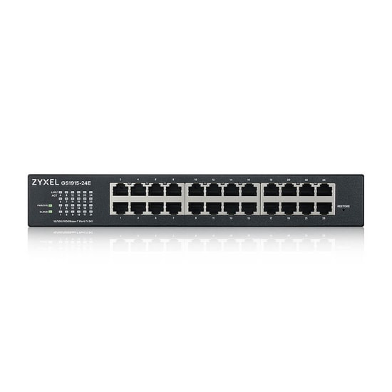 Zyxel GS1915-24E 24 Port Gigabit Yönetilebilir Switch - 10/100/1000 Mbps Transfer Hızı, Hybrid NebulaFlex Desteği