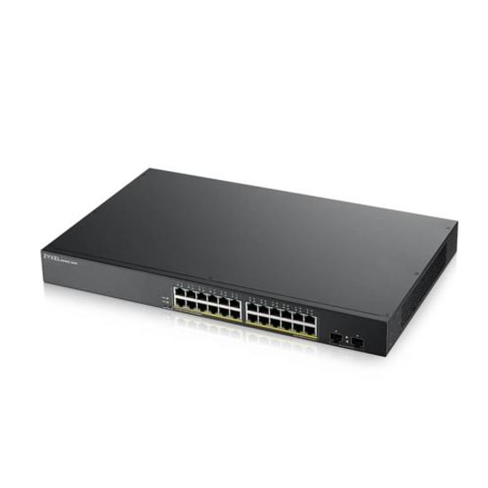 Zyxel GS1900-24HP V2 24 Port Gigabit PoE Switch - 170W, 2x SFP Port, Web Yönetilebilir, Rackmount Tasarım