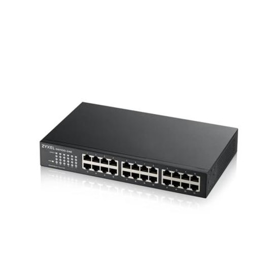 ZYXEL GS1100-24E V3 Switch - 24 Port Gigabit 10/100/1000 Mbps, Yönetilemez, Tak Çalıştır, Fansız Tasarım