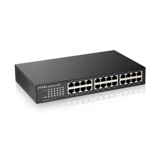 ZYXEL GS1100-24E V3 Switch - 24 Port Gigabit 10/100/1000 Mbps, Yönetilemez, Tak Çalıştır, Fansız Tasarım