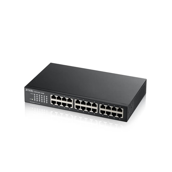 ZYXEL GS1100-24E V3 Switch - 24 Port Gigabit 10/100/1000 Mbps, Yönetilemez, Tak Çalıştır, Fansız Tasarım