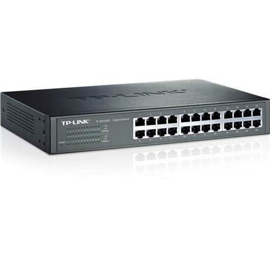 TP-Link TL-SG1024D Rackmount 24 Port Gigabit Switch - 10/100/1000 Mbps, QoS Desteği, Metal Kasa, Yönetilemez Ağ Anahtarı