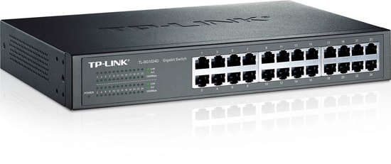 TP-Link TL-SG1024D Rackmount 24 Port Gigabit Switch - 10/100/1000 Mbps, QoS Desteği, Metal Kasa, Yönetilemez Ağ Anahtarı
