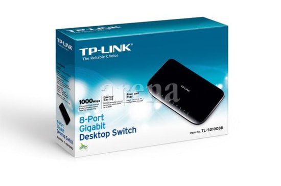 TP-Link TL-SG1008D 8 Port Gigabit Switch - Plastik Kasa, Hızlı Ethernet, Düşük Tüketim, Masaüstü Kullanım