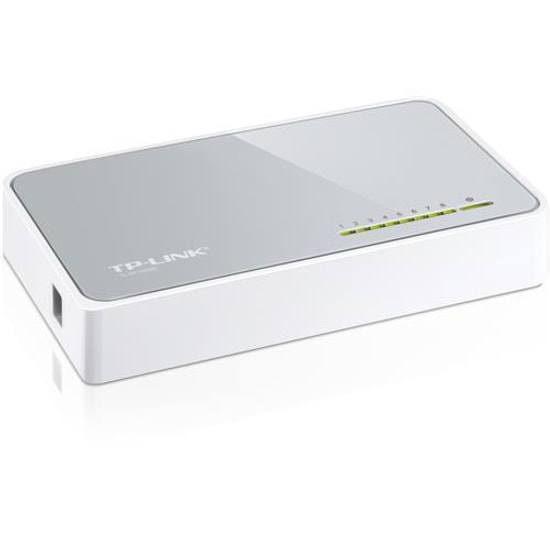 TP-Link TL-SF1008D 8 Port 10/100MBs Switch - Otomatik MDI/MDIX, Tak ve Çalıştır, Plastik Kasa, Enerji Tasarrufu