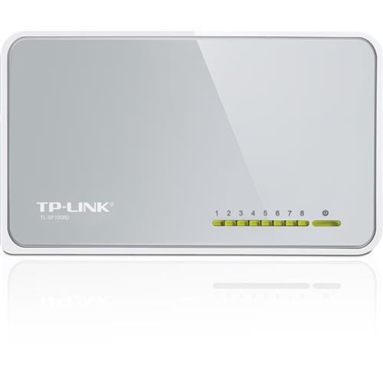 TP-Link TL-SF1008D 8 Port 10/100MBs Switch - Otomatik MDI/MDIX, Tak ve Çalıştır, Plastik Kasa, Enerji Tasarrufu