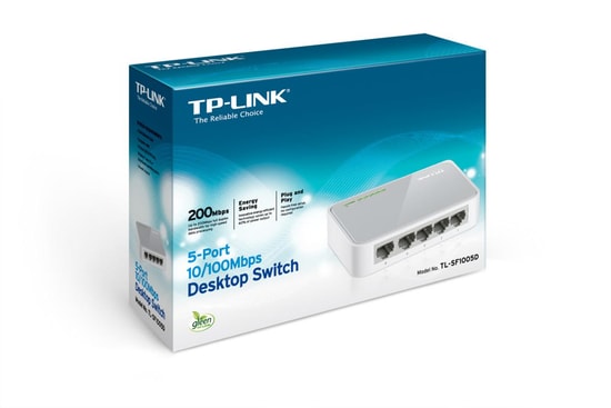 TP-Link TL-SF1005D 5 Port 10/100Mbps Switch - Otomatik MDI/MDIX Desteği, Tak ve Çalıştır, Masaüstü Tasarım