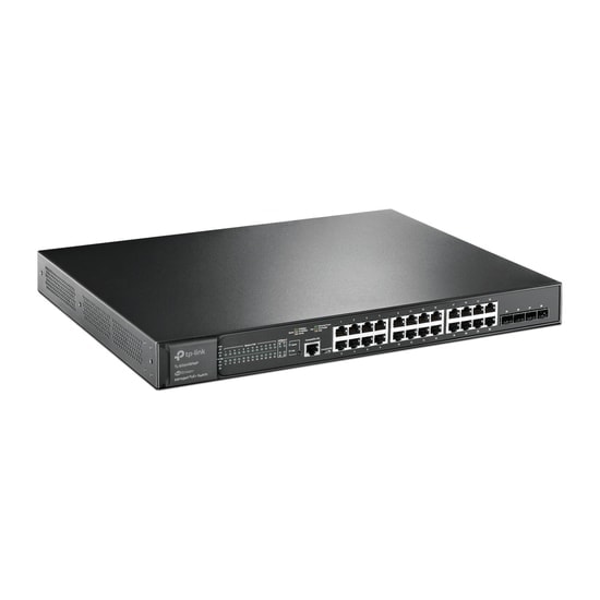 TP-Link TL-SG3428XMP 24 Port Gigabit L2 Yönetilebilir PoE Switch - 4x10GE SFP+ Yuva, 384W Güç, Rackmount Kasa