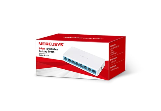 TP-Link MS108 8 Portlu 10/100Mbps Hızlı Ethernet Switch - Tak ve Çalıştır, Yönetilemez, Kompakt Tasarım