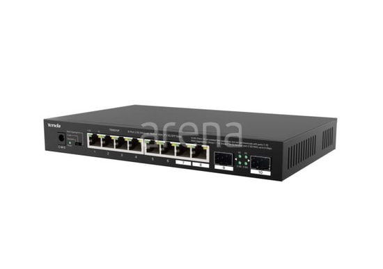 Tenda TEM2010F 8 Port 2.5G 2 Port SFP Ethernet Switch - Metal Kasa, 2.5 Gbps Ethernet, 50 Gbps Kapasite, Yönetilebilir