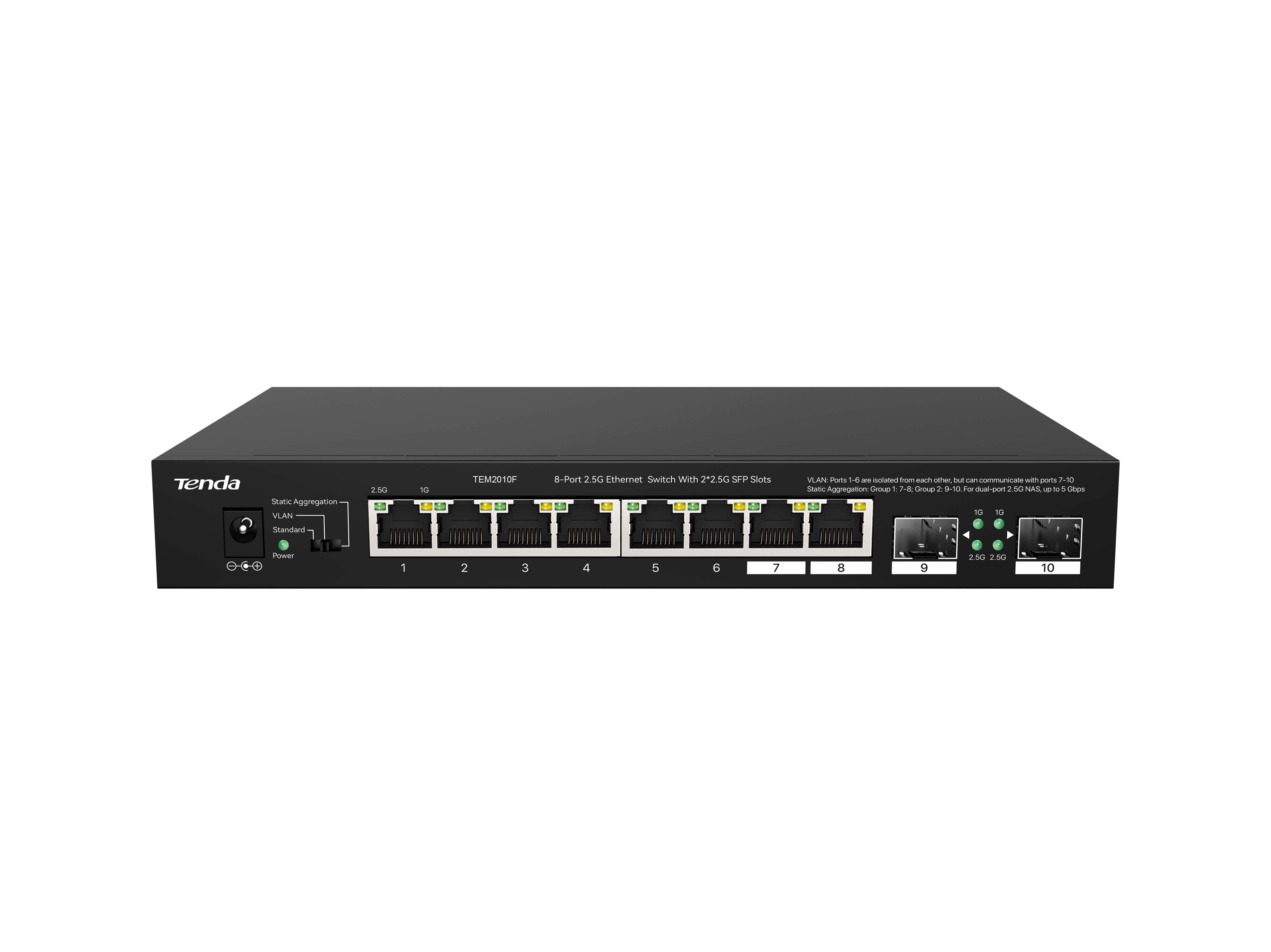 Tenda TEM2010F 8-Port 2.5g Ethernet Switch