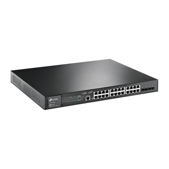 TP-Link TL-SG3428MP Rackmount 28 Port Gigabit Yönetilebilir Switch - 24 PoE+ (384W) Port, 4 SFP Yuva, Metal Kasa Anahtar