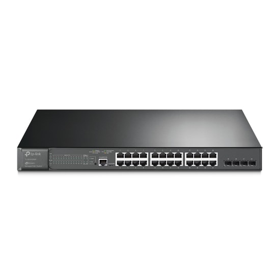 TP-Link TL-SG3428MP Rackmount 28 Port Gigabit Yönetilebilir Switch - 24 PoE+ (384W) Port, 4 SFP Yuva, Metal Kasa Anahtar