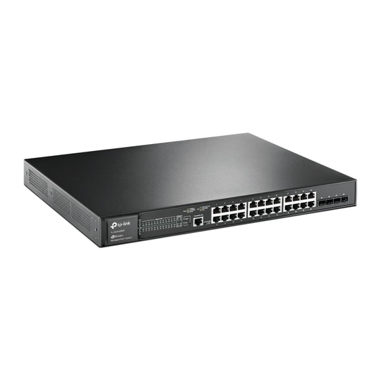 TP-Link TL-SG3428MP Rackmount 28 Port Gigabit Yönetilebilir Switch - 24 PoE+ (384W) Port, 4 SFP Yuva, Metal Kasa Anahtar