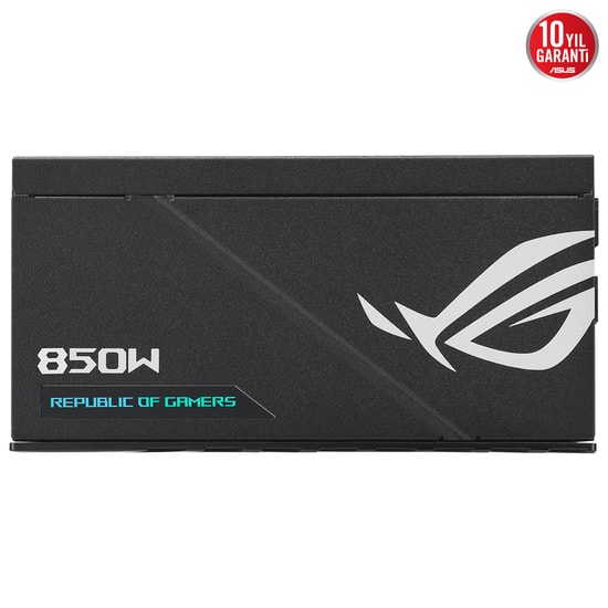 Asus ROG LOKI 850W Siyah 80+ Platinum Güç Kaynağı - 850W, ATX 3.1, PCIe 5.1, Tam Modüler, ARGB Fan, 10 Yıl Garanti