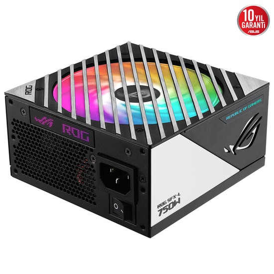 ASUS ROG LOKI SFX-L 750W-PLATINUM Güç Kaynağı - 80+ Platinum, ATX 3.0, PCIe 5.0, TAM Modüler, ARGB, 120mm Fan