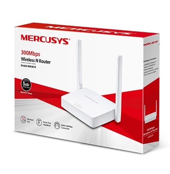 TP-Link Mercusys MW301R 300Mbps Wi-Fi Router - 2 Anten ile Güçlü Çekim, Kolay Kurulum, IPTV Desteği, Hızlı Bağlantı