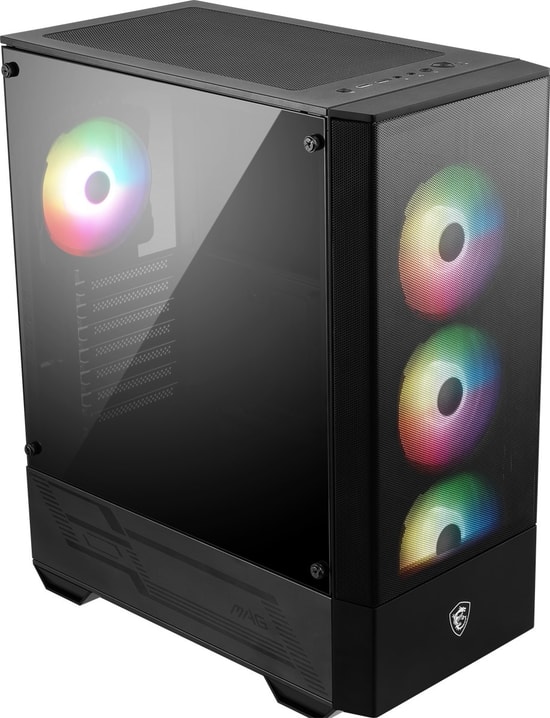 MSI MAG Forge 112R ATX Mid Tower Siyah Gaming Bilgisayar Kasası - Temperli Cam, 4x ARGB Led Fan, USB 3.2, Toz Filtresi
