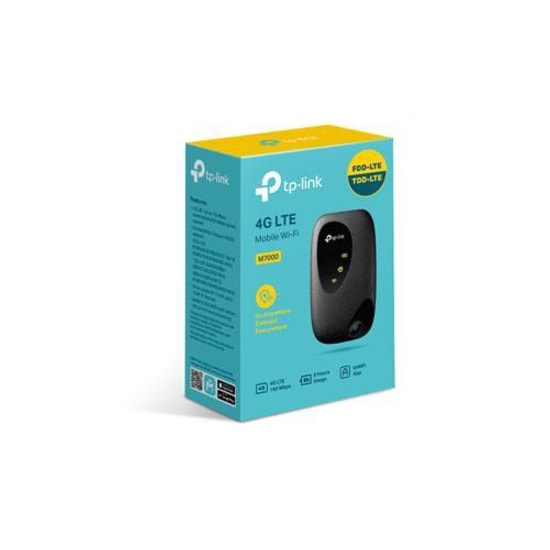 TP-Link M7000: 4G LTE Taşınabilir Seyahat Router - 300Mbps WiFi 4, 2000mAh Pil, USB, Sim Kart Uyumlu, Hotspot Özellikli