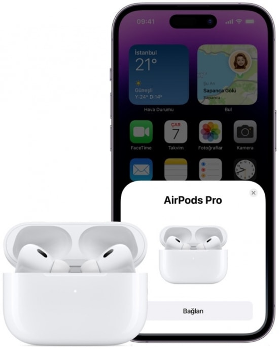 Apple AirPods Pro 2.Nesil Beyaz Kulaklık (MQD83TU/A) - Gelişmiş Aktif Gürültü Engelleme ve Uzamsal Ses Teknolojisi