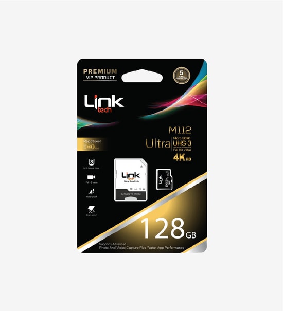LinkTech M112 128 GB MicroSDXC Hafıza Kartı (LMC-M112/128GB) - 4K Ultra, Class 10, UHS-III, 80MB/s Okuma Hızı