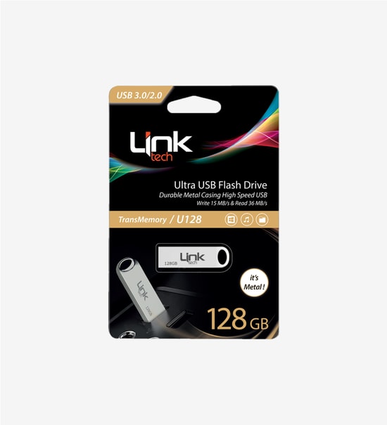 LinkTech LUF-U128 Ultra Metal 128GB USB 2.0 Flash Bellek - 36MB/s Okuma, Metal Kasa, Suya Dayanıklı