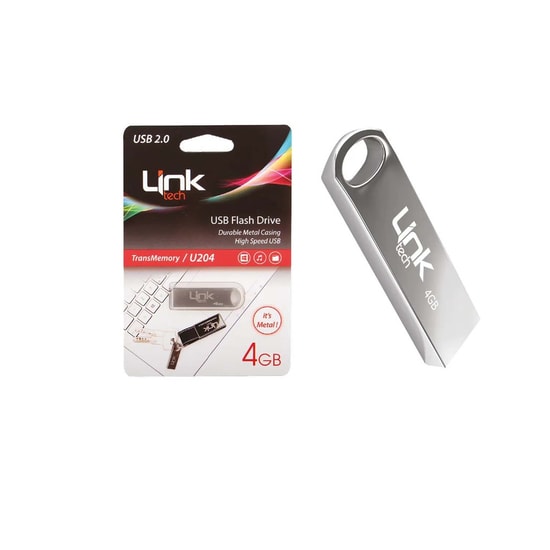 LinkTech LUF-U204 Ultra Metal 4GB USB 2.0 Flash Bellek - 25MB/s Okuma, 15MB/s Yazma Hızı, Suya Dayanıklı Tasarım