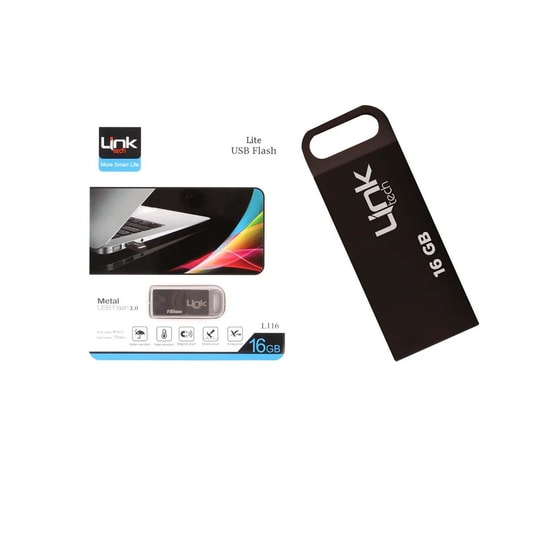 LinkTech LUF-L116 Lite Metal 16GB USB 2.0 Flash Bellek - 20MB/s Okuma, Metal Gövde, Şık Tasarım