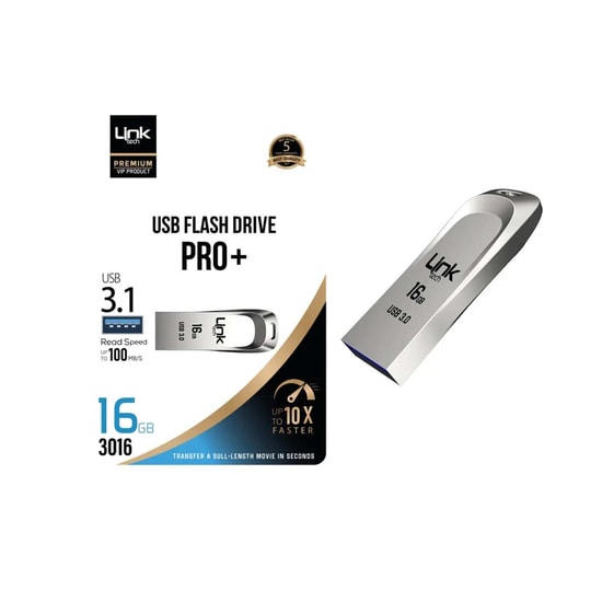 LinkTech 3016 Premium Pro Plus 16GB USB 3.1 Flash Bellek (LUF-3016) - 150MB/s Okuma Hızı, Yüksek Performanslı Depolama