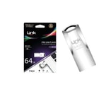 Linktech P464 Premium Pro 64GB USB 3.0 Flash Bellek - 25MB/s Okuma, 15MB/s Yazma Hızı, Metal Kasa