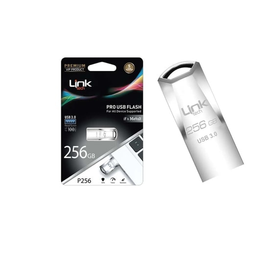 LinkTech P256 LUF-P256 Premium Pro 256GB USB 3.0 Flash Bellek - 100MB/s Okuma, 75MB/s Yazma, Metal Kasa, USB-A