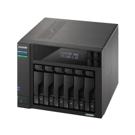 Asustor AS6706T Lockerstor 6 Gen 2 6 Yuvalı NAS - 8GB DDR4, Intel N5105, 4xM.2 SSD, 2x2.5GbE, 3xUSB 3.2 Port