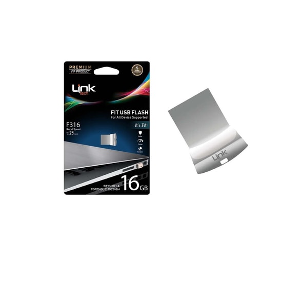 Linktech LUF-F316 Premium Fit 16GB USB 3.0 Metal Flash Bellek - 25MB/s Okuma, Suya/Darbeye Dayanıklı, Şık Tasarım
