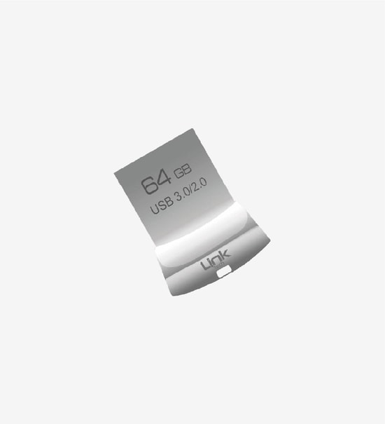 Linktech LUF-F364 Premium Fit 64GB USB 3.0 Flash Bellek - 25MB/s Okuma, 15MB/s Yazma Hızı, Su ve Darbeye Dayanıklı